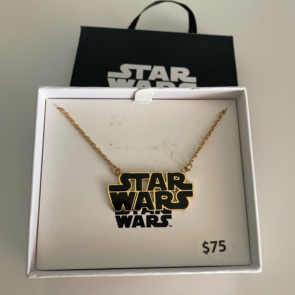 Star Wars stainless steel gold necklace